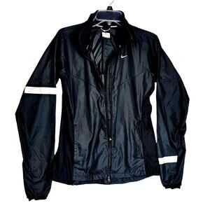 NIKE Size Small VAPOR Black Reflective Women's Running Jacket  # 595